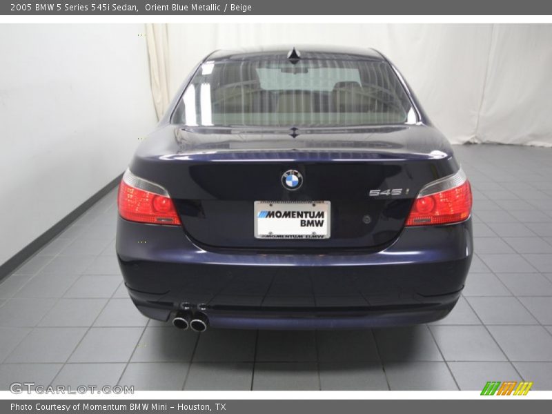 Orient Blue Metallic / Beige 2005 BMW 5 Series 545i Sedan