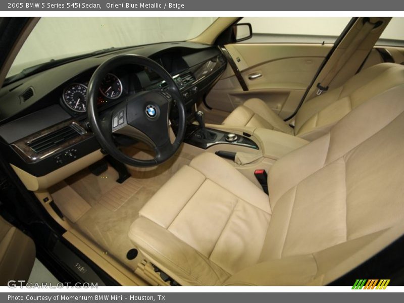 Orient Blue Metallic / Beige 2005 BMW 5 Series 545i Sedan