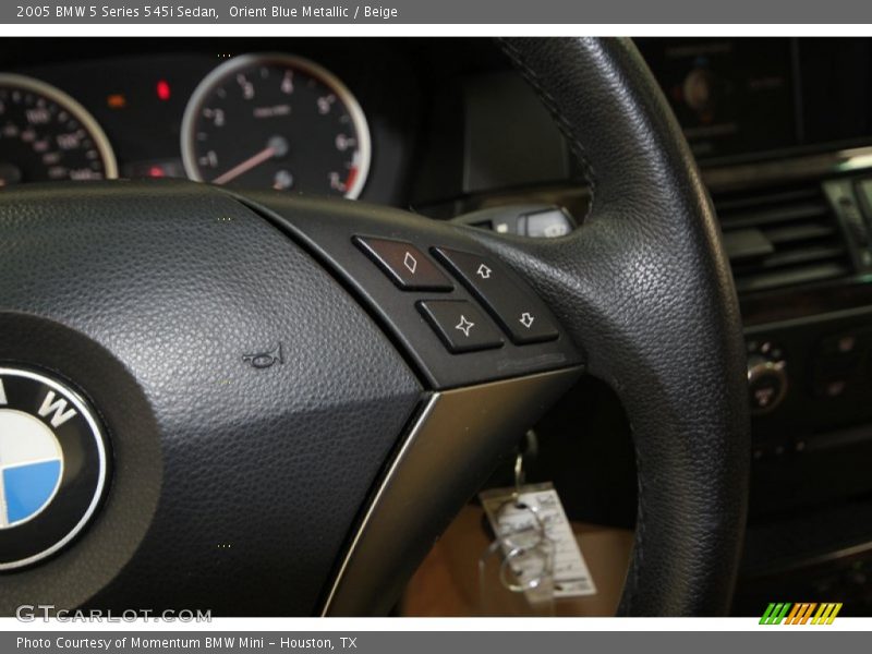 Orient Blue Metallic / Beige 2005 BMW 5 Series 545i Sedan
