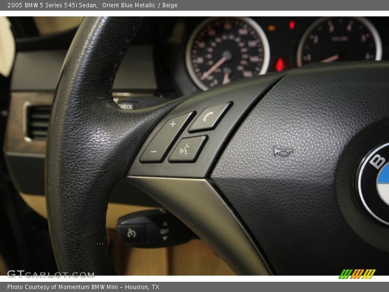 Orient Blue Metallic / Beige 2005 BMW 5 Series 545i Sedan