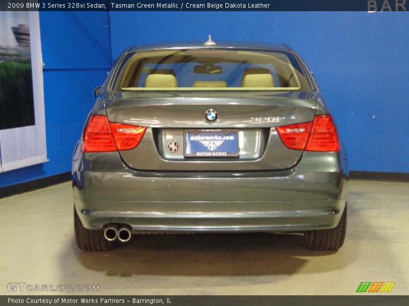 Tasman Green Metallic / Cream Beige Dakota Leather 2009 BMW 3 Series 328xi Sedan