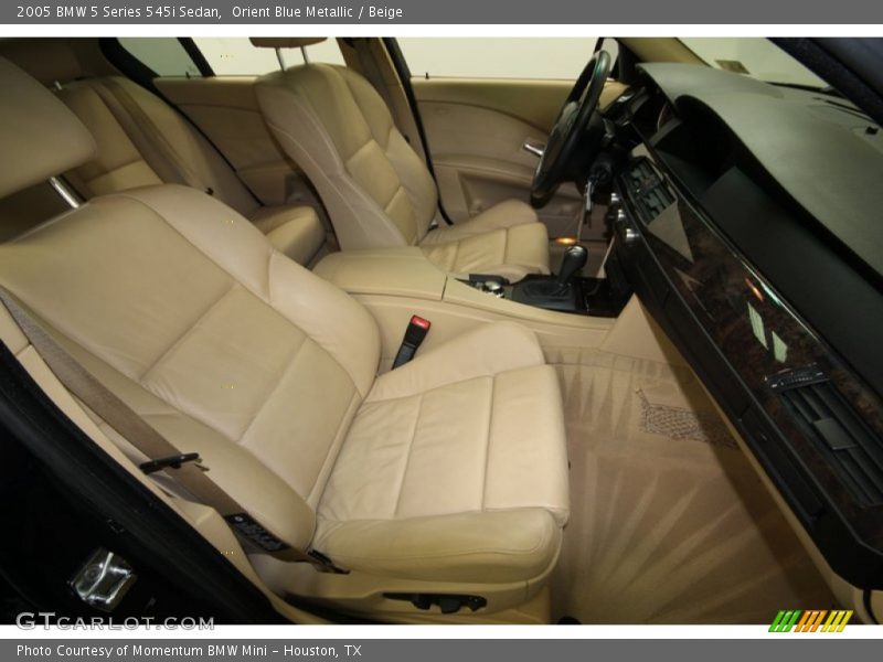 Orient Blue Metallic / Beige 2005 BMW 5 Series 545i Sedan