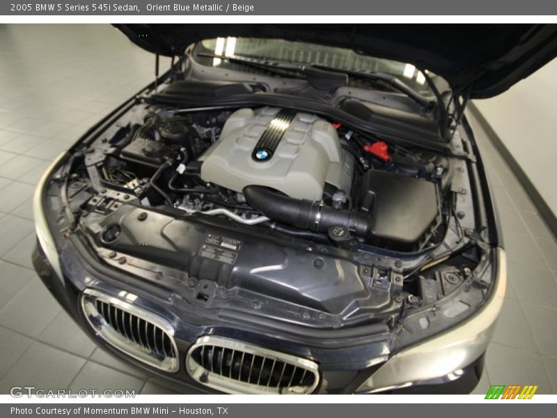 Orient Blue Metallic / Beige 2005 BMW 5 Series 545i Sedan