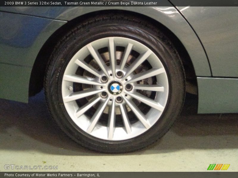 Tasman Green Metallic / Cream Beige Dakota Leather 2009 BMW 3 Series 328xi Sedan