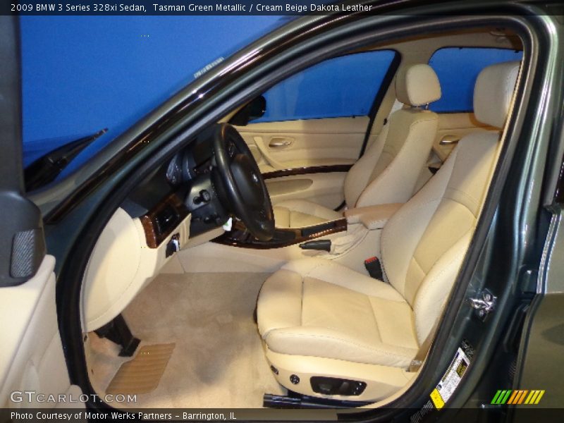 Tasman Green Metallic / Cream Beige Dakota Leather 2009 BMW 3 Series 328xi Sedan