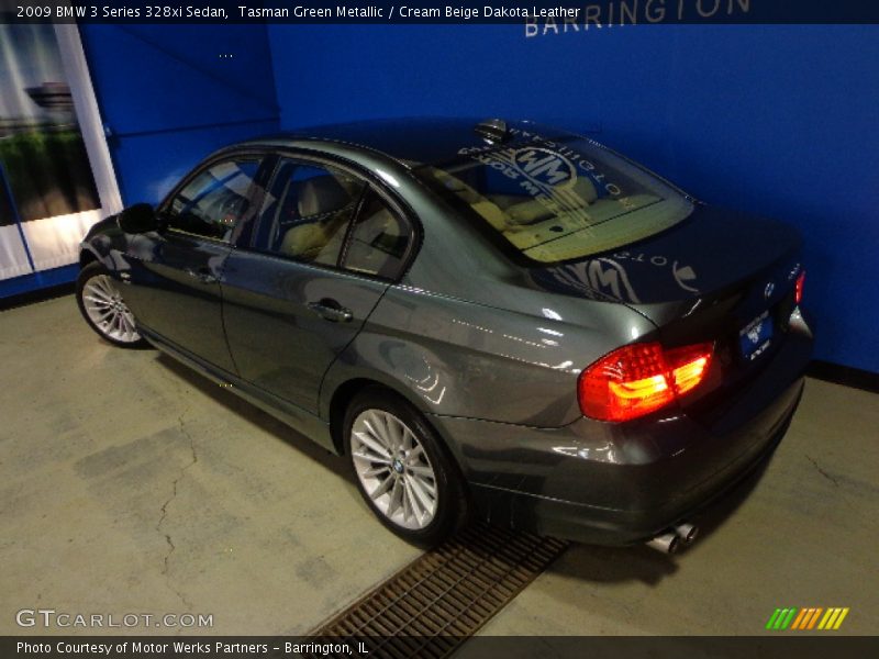 Tasman Green Metallic / Cream Beige Dakota Leather 2009 BMW 3 Series 328xi Sedan
