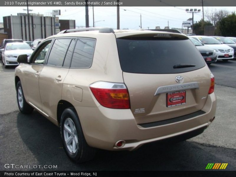 Sandy Beach Metallic / Sand Beige 2010 Toyota Highlander V6 4WD