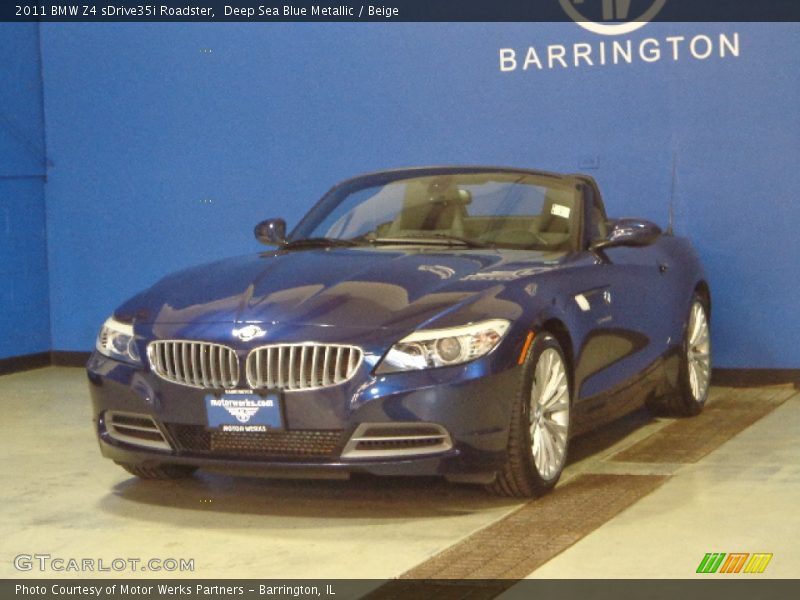 Deep Sea Blue Metallic / Beige 2011 BMW Z4 sDrive35i Roadster