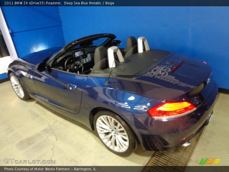 Deep Sea Blue Metallic / Beige 2011 BMW Z4 sDrive35i Roadster