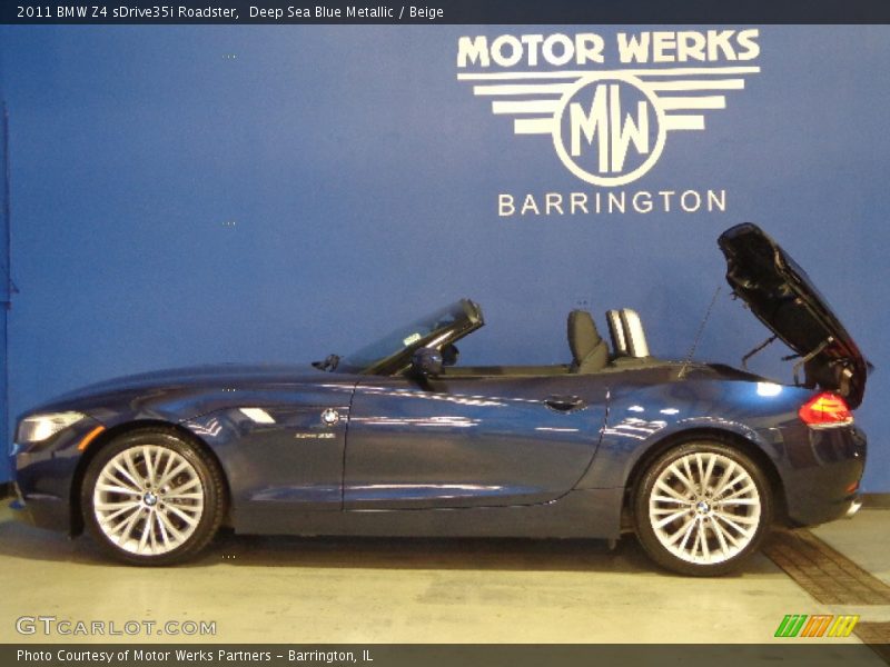 Deep Sea Blue Metallic / Beige 2011 BMW Z4 sDrive35i Roadster