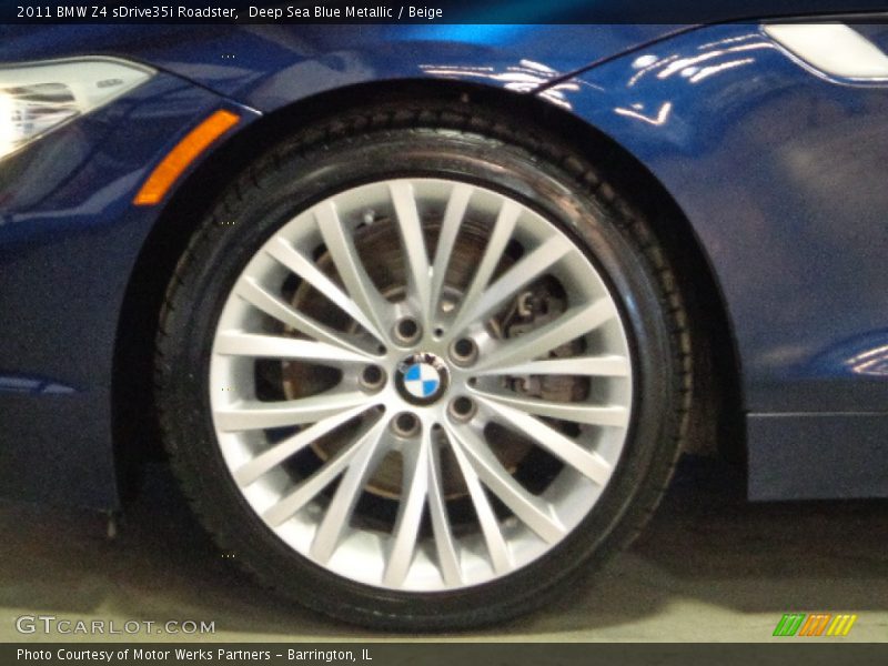 Deep Sea Blue Metallic / Beige 2011 BMW Z4 sDrive35i Roadster
