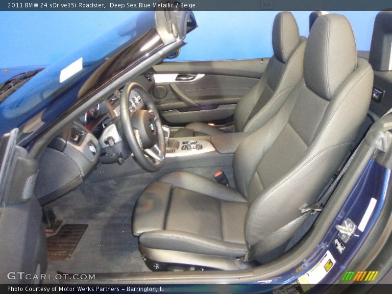 Deep Sea Blue Metallic / Beige 2011 BMW Z4 sDrive35i Roadster