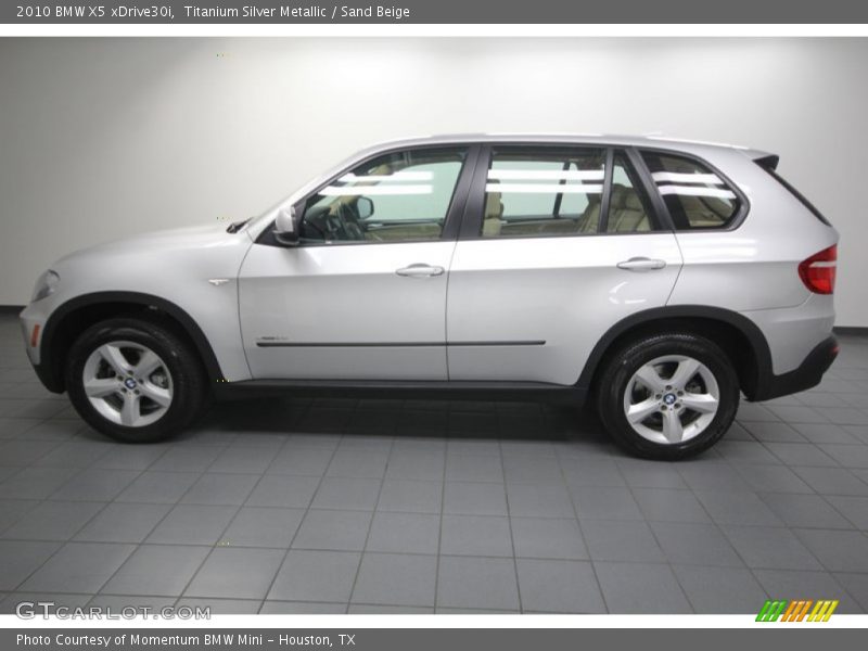 Titanium Silver Metallic / Sand Beige 2010 BMW X5 xDrive30i