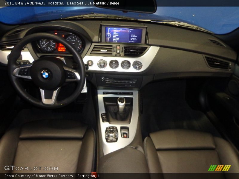 Deep Sea Blue Metallic / Beige 2011 BMW Z4 sDrive35i Roadster