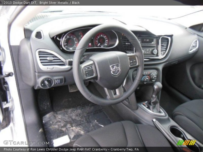 Bright Silver Metallic / Black 2013 Dodge Dart SXT