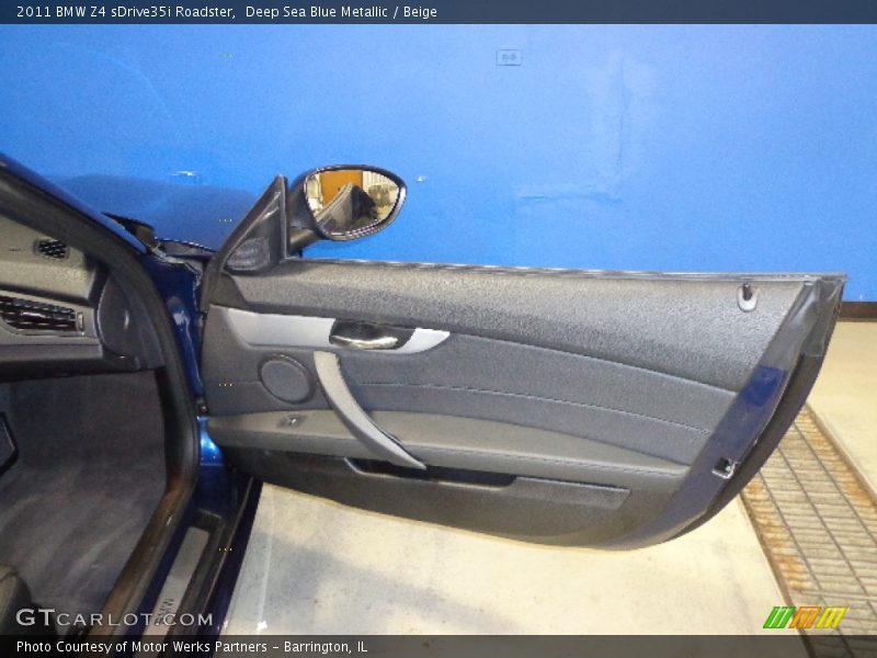 Deep Sea Blue Metallic / Beige 2011 BMW Z4 sDrive35i Roadster