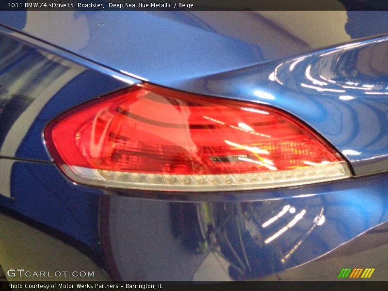 Deep Sea Blue Metallic / Beige 2011 BMW Z4 sDrive35i Roadster