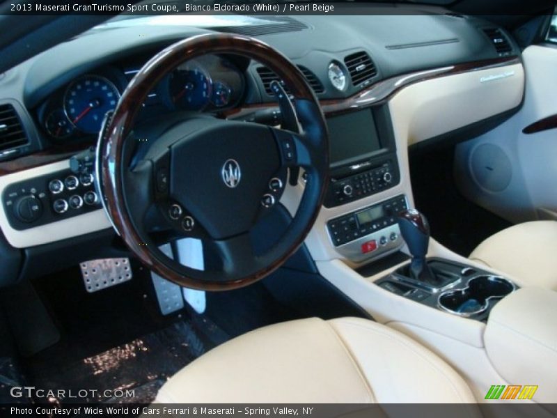 Bianco Eldorado (White) / Pearl Beige 2013 Maserati GranTurismo Sport Coupe