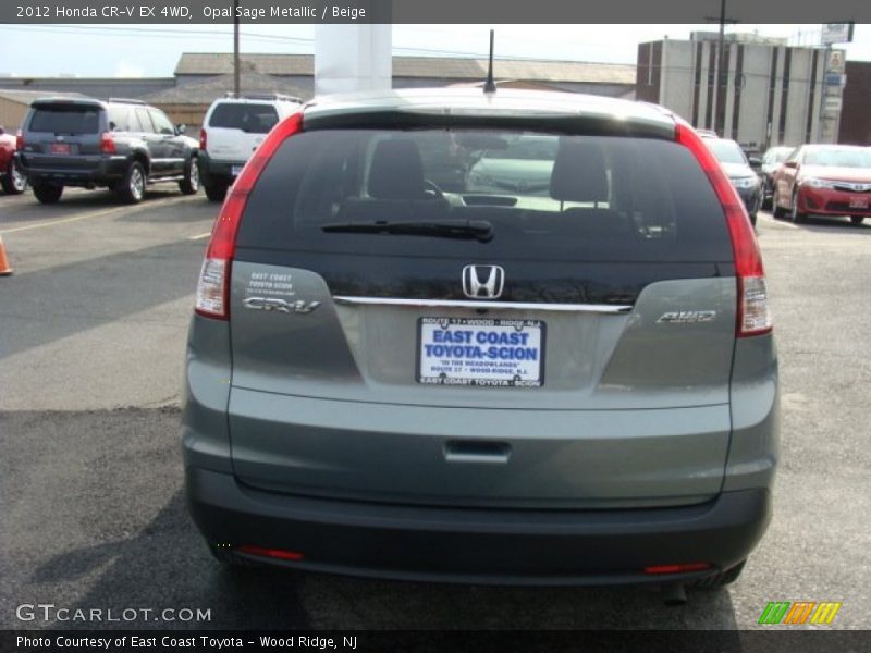 Opal Sage Metallic / Beige 2012 Honda CR-V EX 4WD