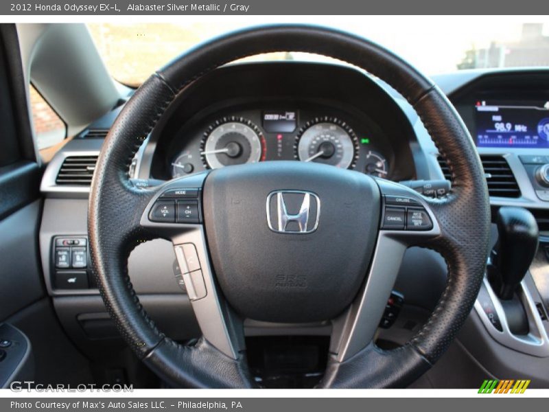 Alabaster Silver Metallic / Gray 2012 Honda Odyssey EX-L
