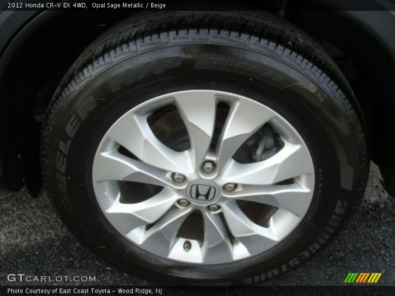 Opal Sage Metallic / Beige 2012 Honda CR-V EX 4WD