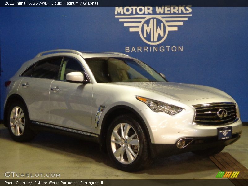 Liquid Platinum / Graphite 2012 Infiniti FX 35 AWD