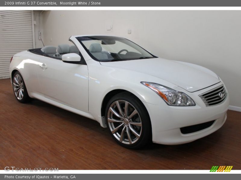 Moonlight White / Stone 2009 Infiniti G 37 Convertible