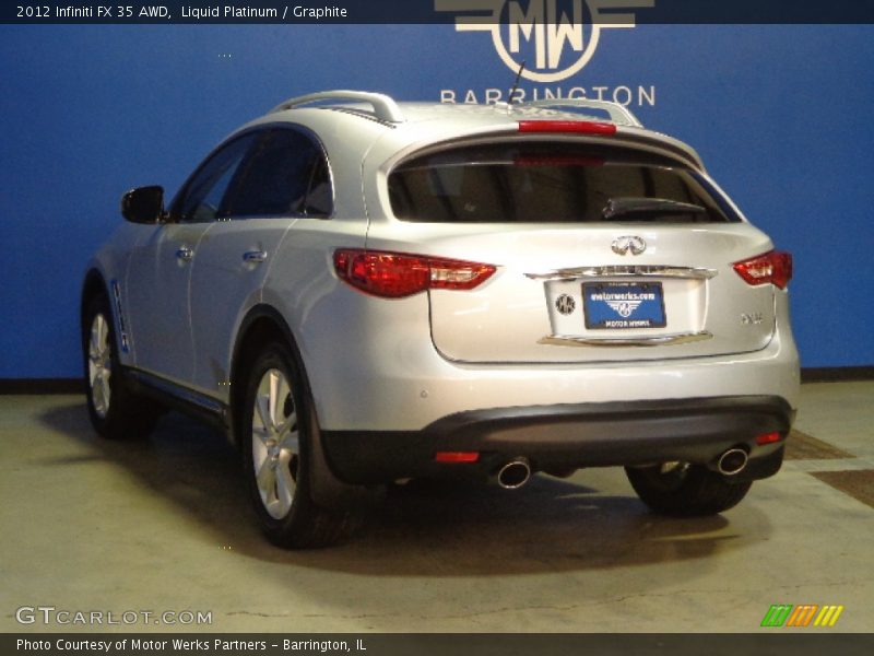 Liquid Platinum / Graphite 2012 Infiniti FX 35 AWD