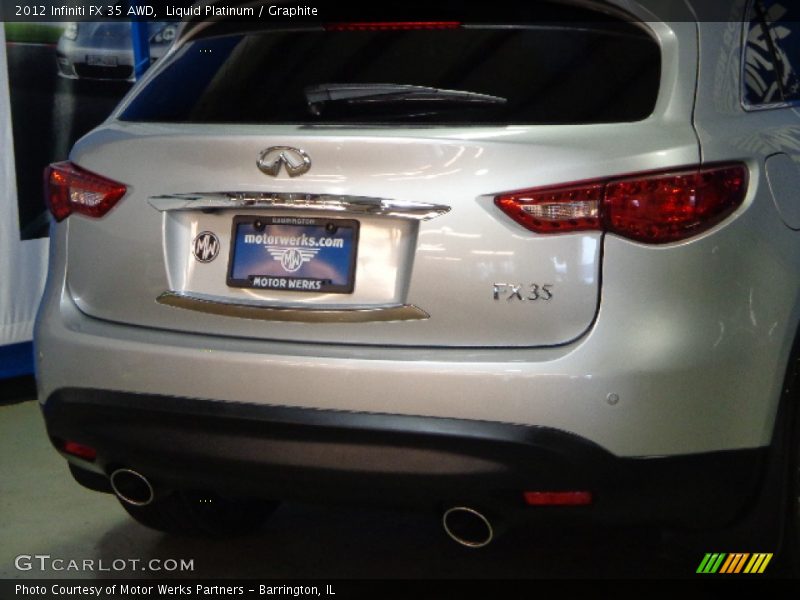 Liquid Platinum / Graphite 2012 Infiniti FX 35 AWD