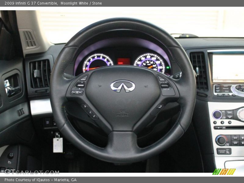 Moonlight White / Stone 2009 Infiniti G 37 Convertible