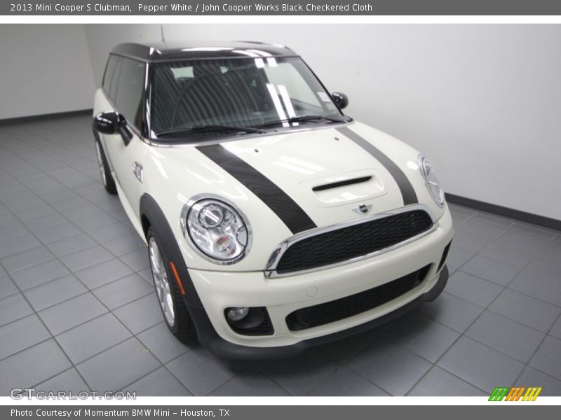 Pepper White / John Cooper Works Black Checkered Cloth 2013 Mini Cooper S Clubman