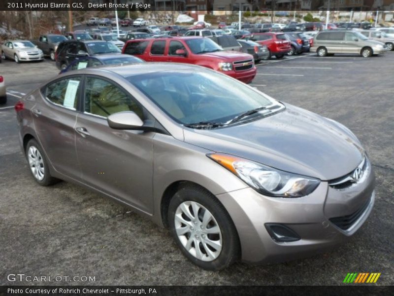 Desert Bronze / Beige 2011 Hyundai Elantra GLS