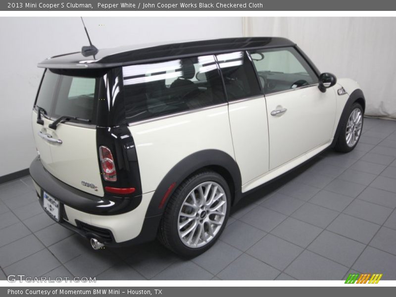 Pepper White / John Cooper Works Black Checkered Cloth 2013 Mini Cooper S Clubman