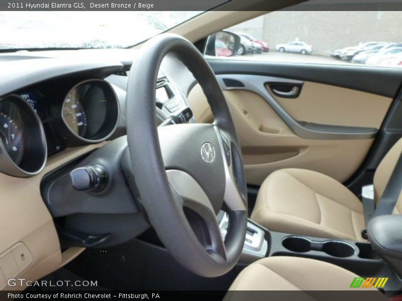 Desert Bronze / Beige 2011 Hyundai Elantra GLS