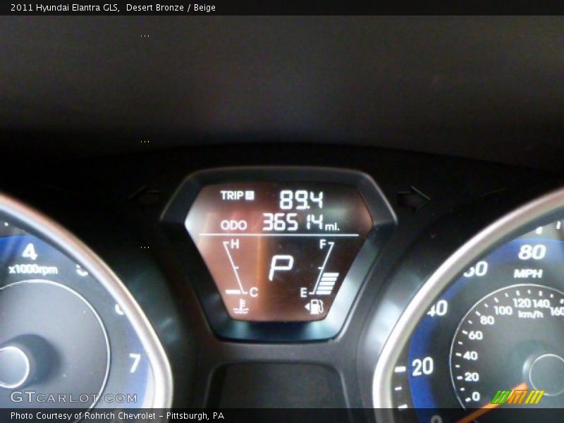 Desert Bronze / Beige 2011 Hyundai Elantra GLS