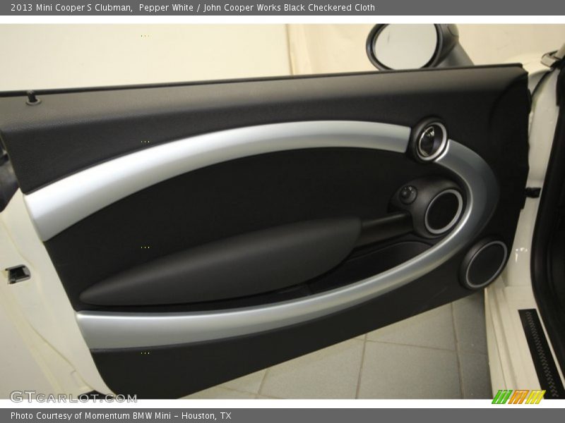 Pepper White / John Cooper Works Black Checkered Cloth 2013 Mini Cooper S Clubman
