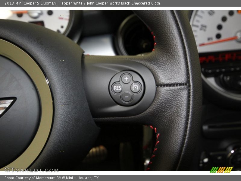 Pepper White / John Cooper Works Black Checkered Cloth 2013 Mini Cooper S Clubman