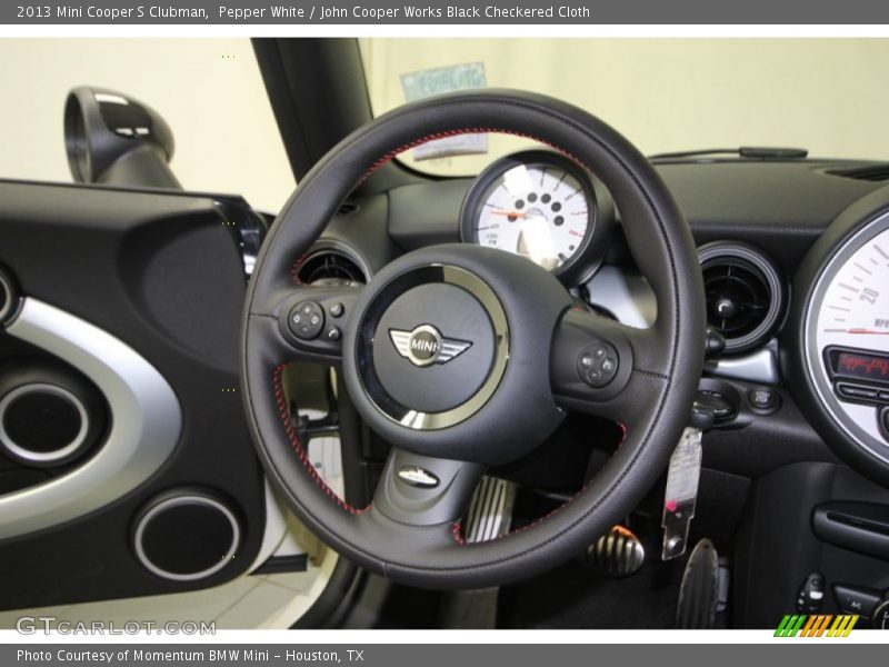 Pepper White / John Cooper Works Black Checkered Cloth 2013 Mini Cooper S Clubman