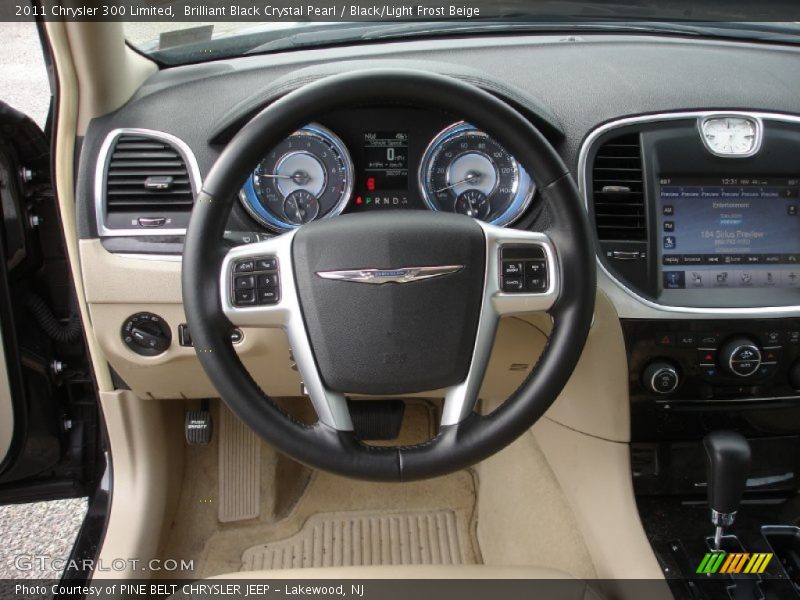 Brilliant Black Crystal Pearl / Black/Light Frost Beige 2011 Chrysler 300 Limited