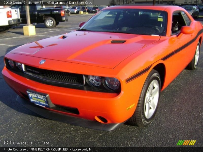 HEMI Orange / Dark Slate Gray 2010 Dodge Challenger SE
