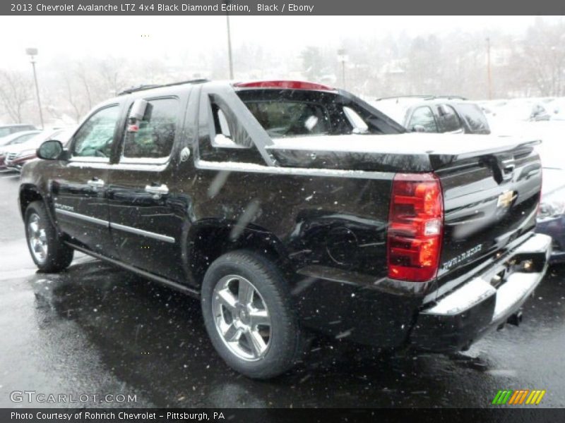 Black / Ebony 2013 Chevrolet Avalanche LTZ 4x4 Black Diamond Edition