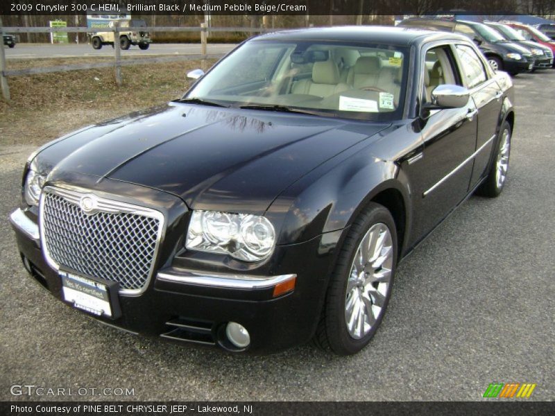 Brilliant Black / Medium Pebble Beige/Cream 2009 Chrysler 300 C HEMI