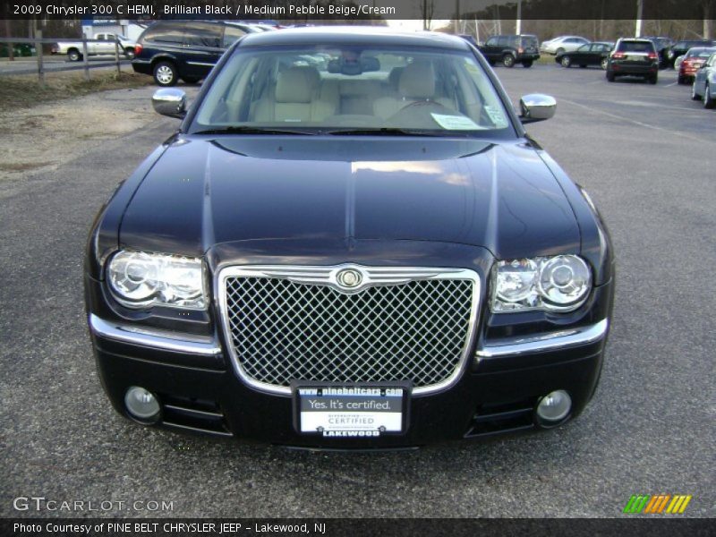 Brilliant Black / Medium Pebble Beige/Cream 2009 Chrysler 300 C HEMI