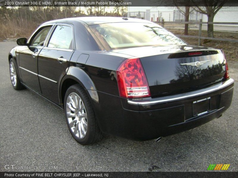 Brilliant Black / Medium Pebble Beige/Cream 2009 Chrysler 300 C HEMI