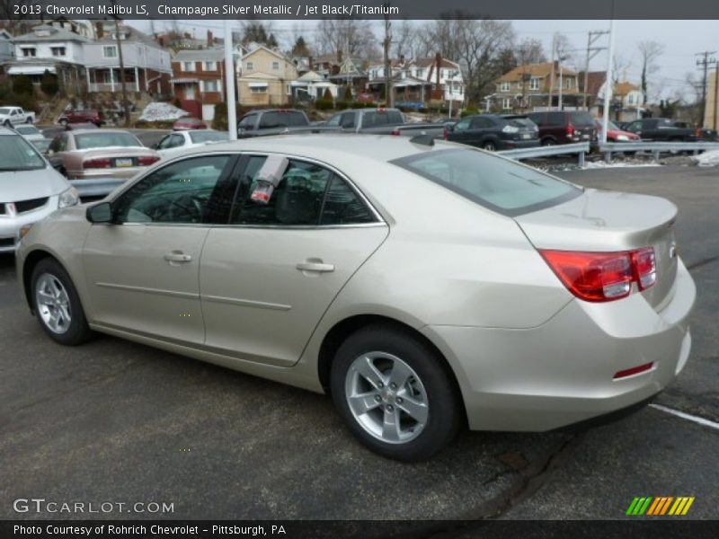 Champagne Silver Metallic / Jet Black/Titanium 2013 Chevrolet Malibu LS
