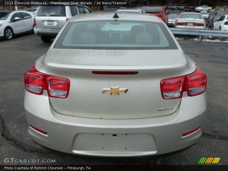 Champagne Silver Metallic / Jet Black/Titanium 2013 Chevrolet Malibu LS