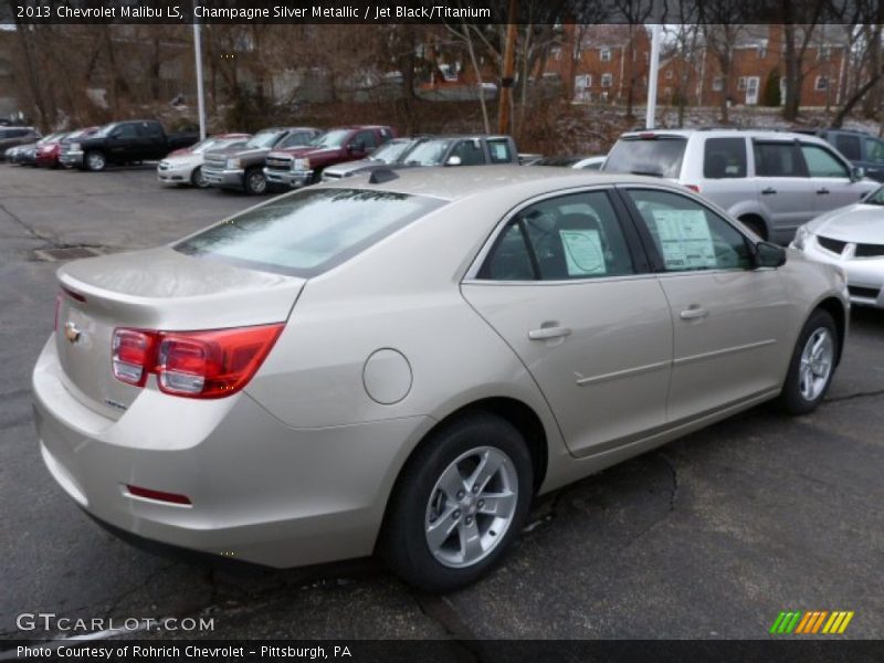 Champagne Silver Metallic / Jet Black/Titanium 2013 Chevrolet Malibu LS