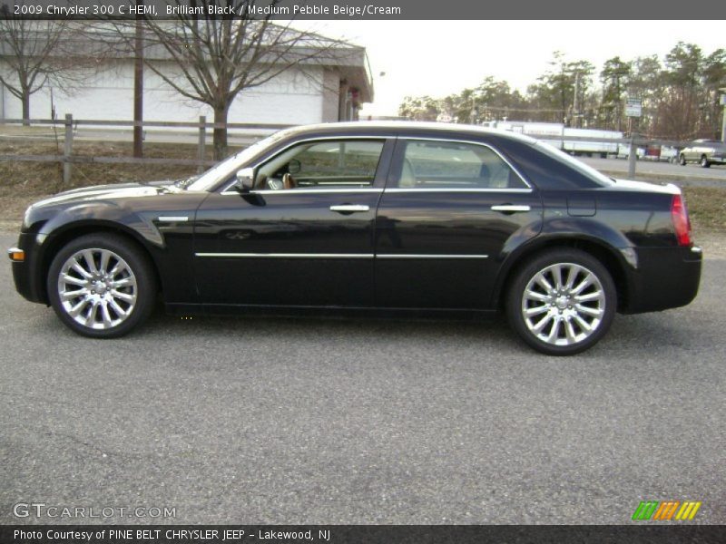 Brilliant Black / Medium Pebble Beige/Cream 2009 Chrysler 300 C HEMI