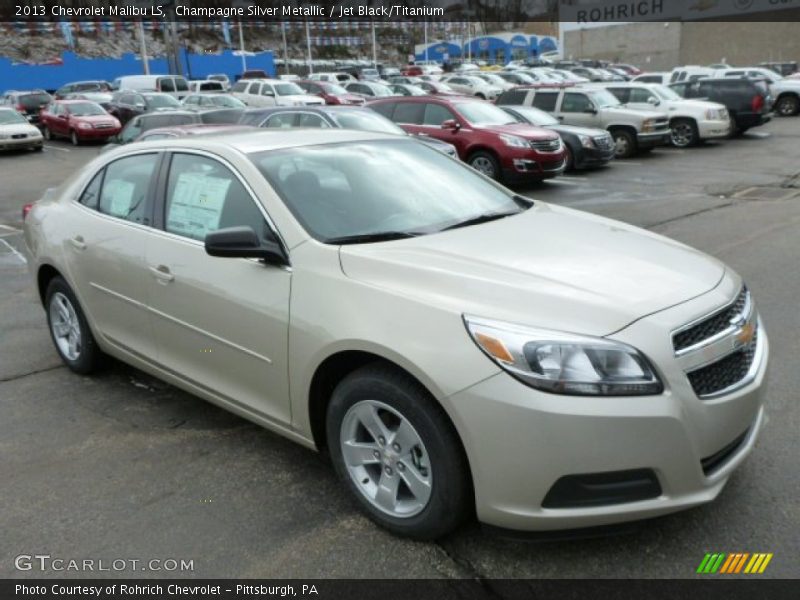 Champagne Silver Metallic / Jet Black/Titanium 2013 Chevrolet Malibu LS