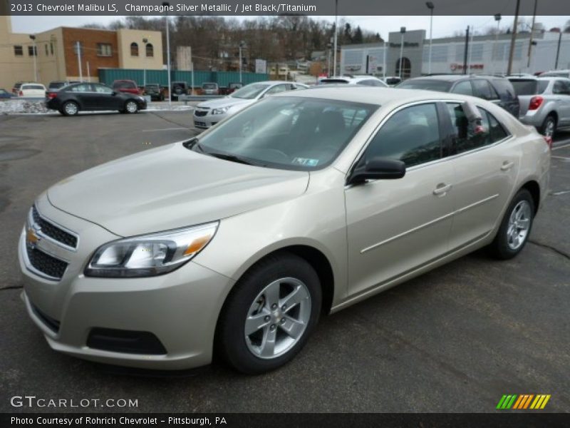 Champagne Silver Metallic / Jet Black/Titanium 2013 Chevrolet Malibu LS